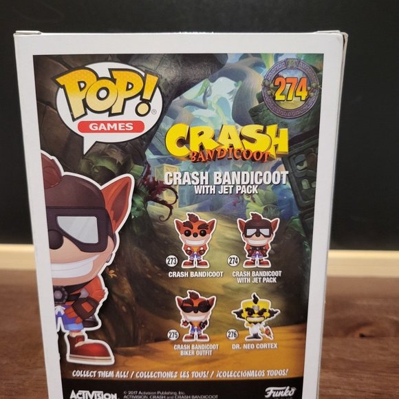 Crash Bandicoot with Jet Pack Toys R Us Exclusive Funko Pop - Picture 3 of 10